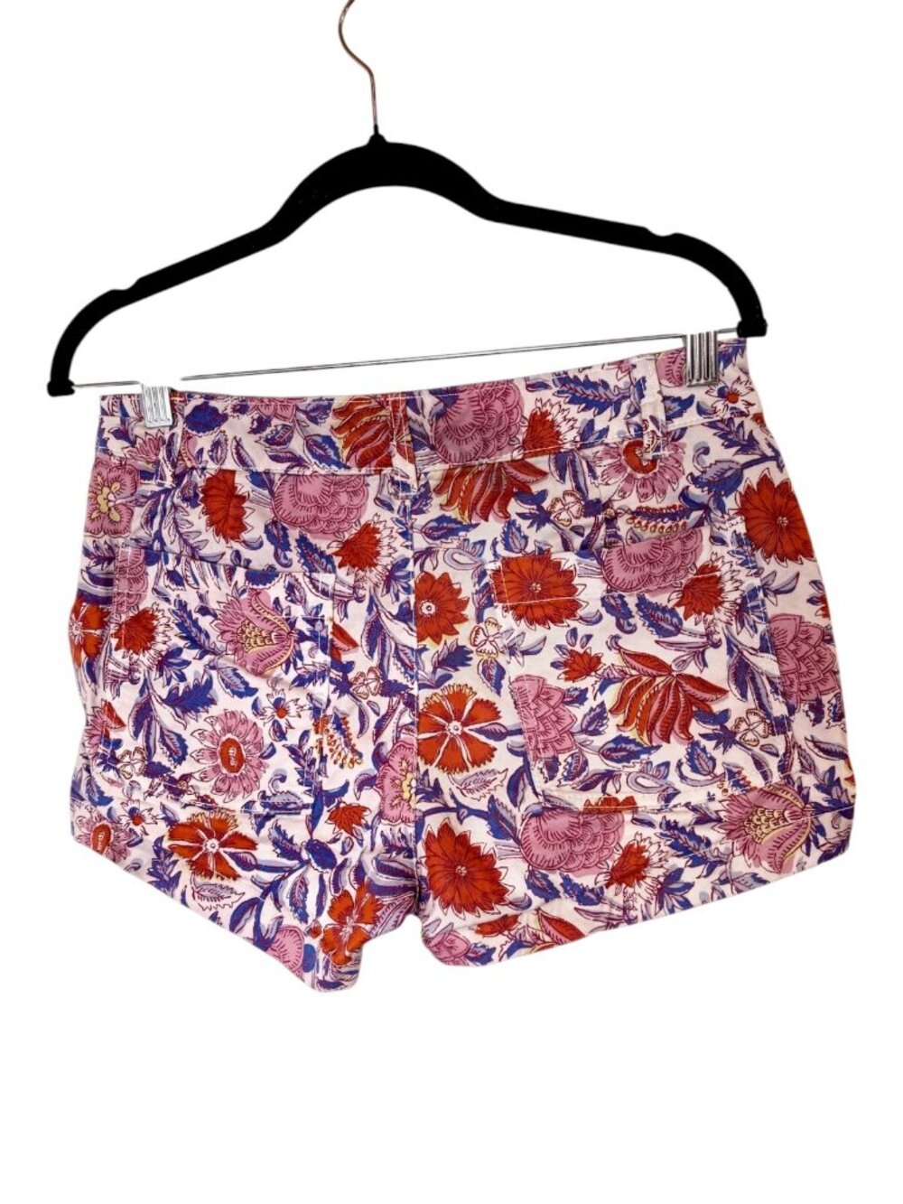 Gap Floral Print 3" Shorts Pink Blue Orange Cotton Stretch Size 2 - Picture 4 of 7